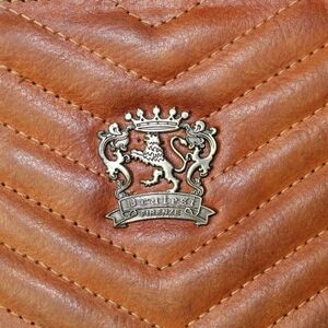 Bratesi Firenze Vintage Tan Leather Bag Crossbody Purse Authentic Italy